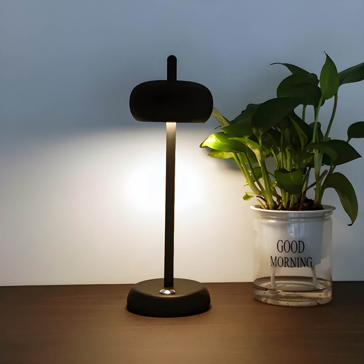 Minimalist table lamp – Dimmable, wireless with battery & Type-C charging port, LED, H30.5 cm