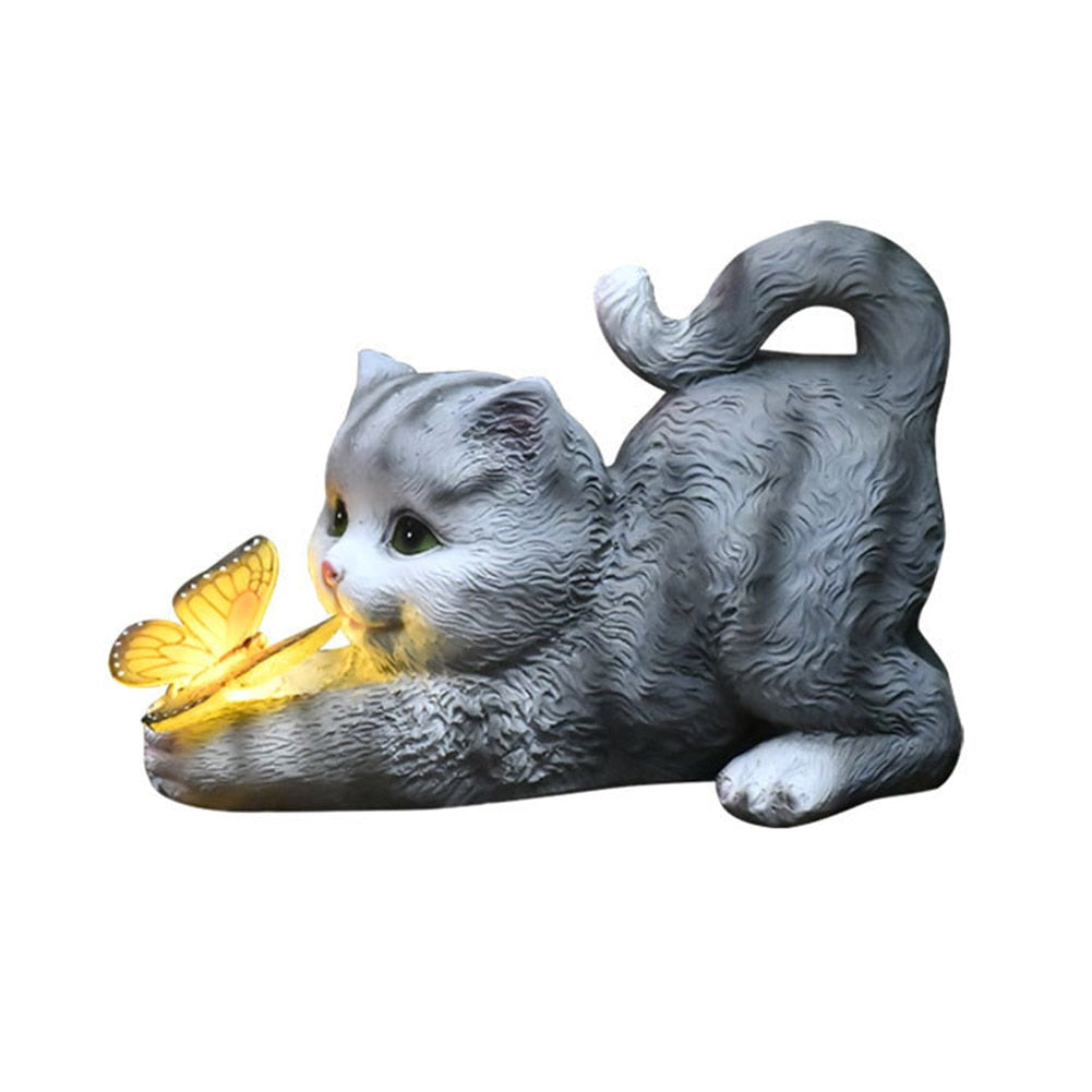 Solar-Katzen- und Schmetterlings-Gartenleuchten