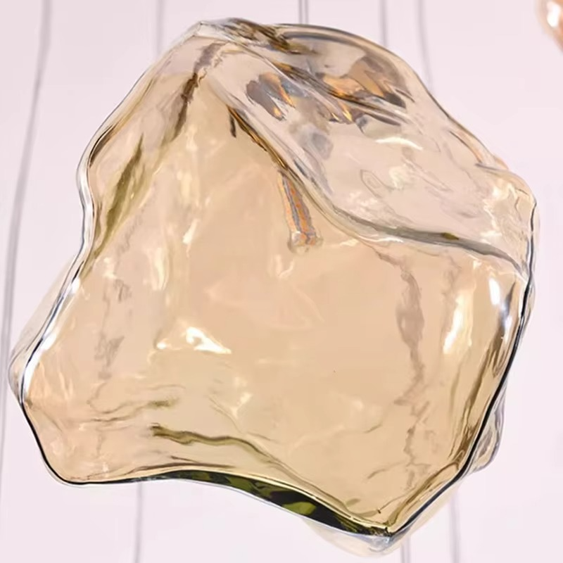 Moderne Design-Hängeleuchte mit Glaspendeln – Exklusive Kronleuchter-Optik für hohe Decken, Treppenhaus & Wohnzimmer – Luxuriöse Statement-Beleuchtung