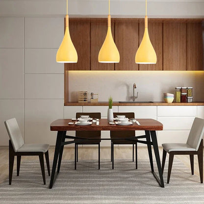 Kreative Nachttisch kleine Pendelleuchte – LED Nordisch Post-modern Macaron Farbe Kronleuchter für Schlafzimmer, Restaurant, Bar, AC 220V