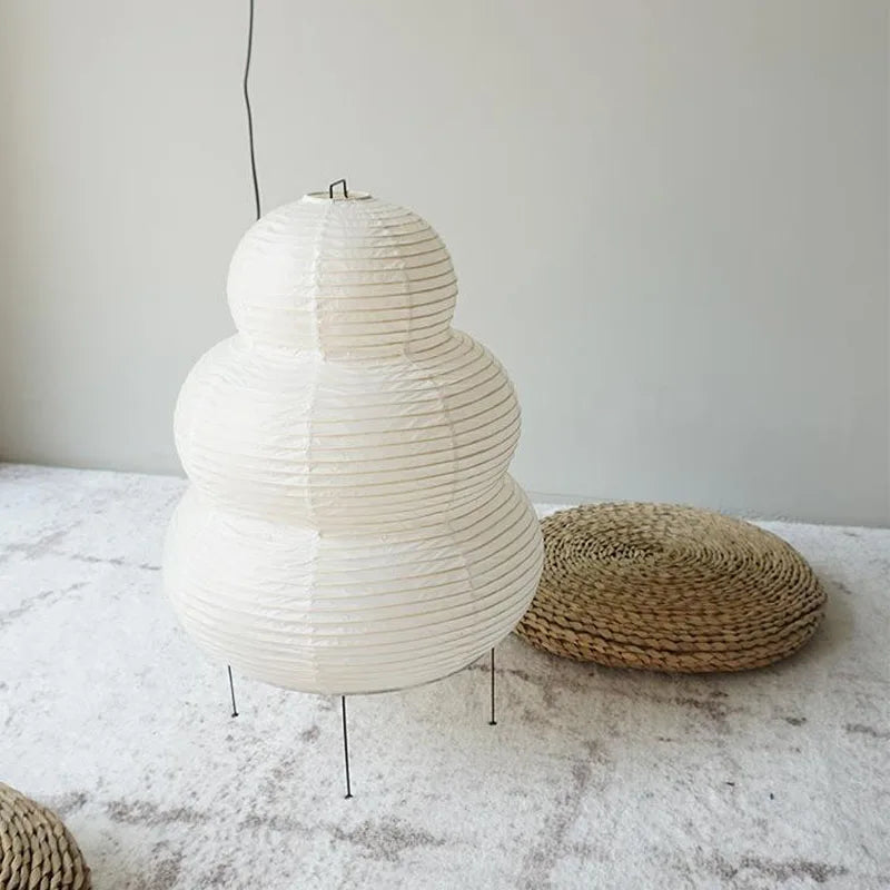 Verstellbare Tischlampe aus Reispapier, Japanische Papierleuchte für Büro & Wohnzimmer