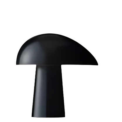 Juno Tischlampe im Pilzdesign – LED-kompatibel, Holz- & Metallmix, skandinavischer Stil, 28 cm