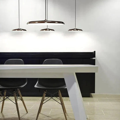 Minimalistische UFO-Hängeleuchte – Flache LED-Pendelleuchte für Esstisch, Küche oder Büro