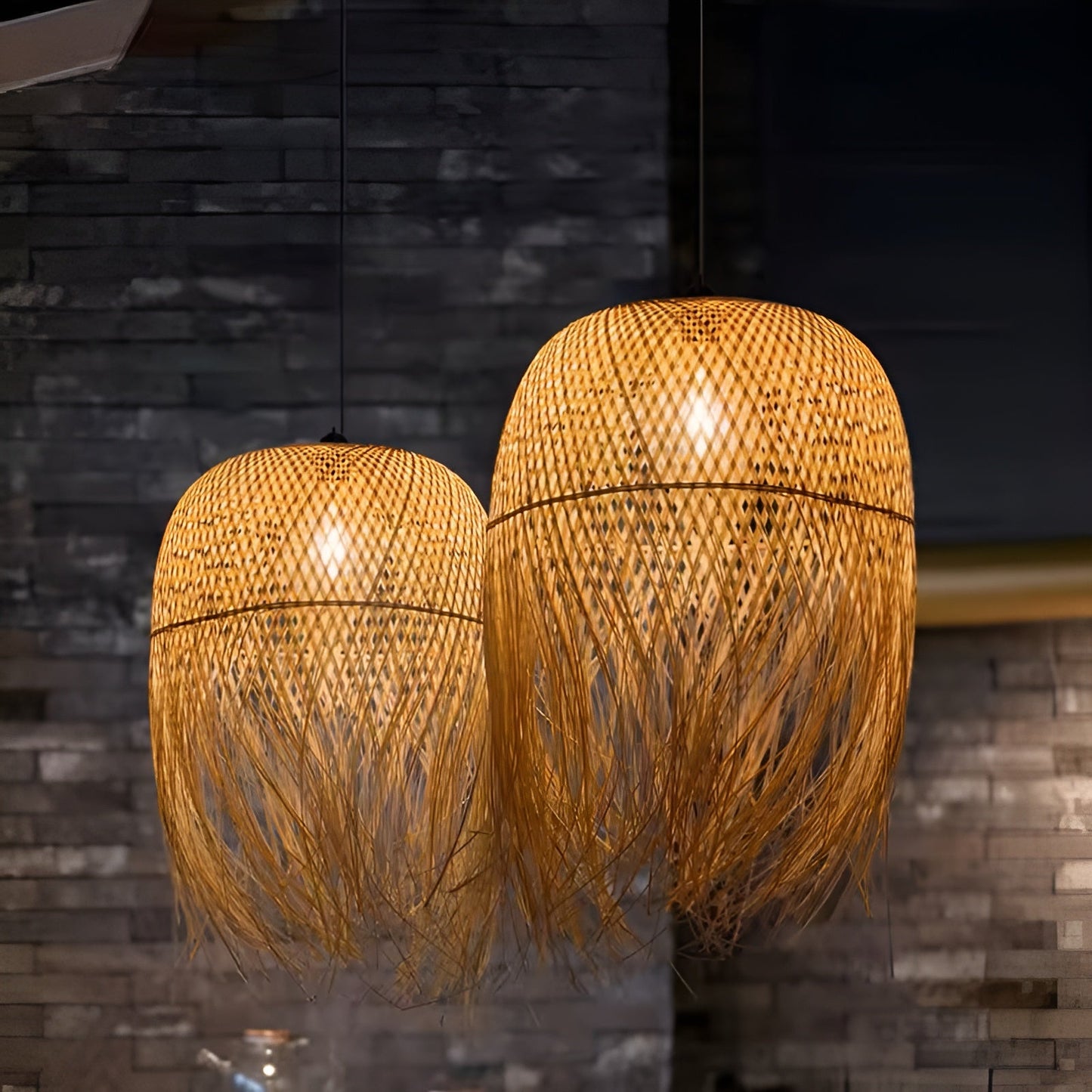RattanRadiance Light – Moderne Chinesische Bambusleuchte