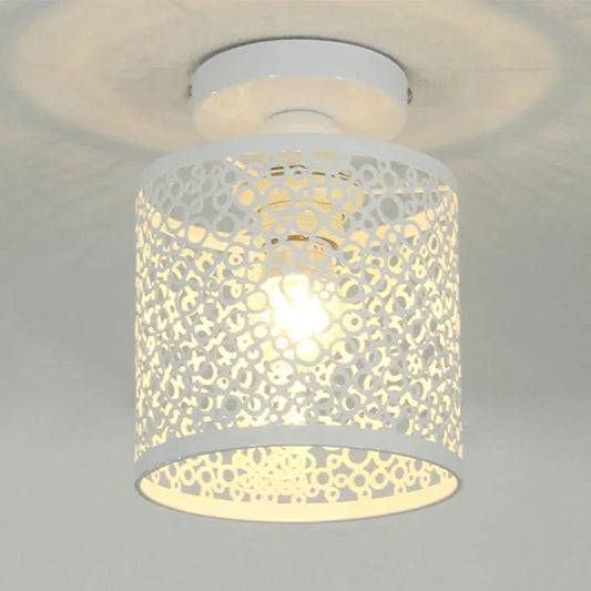 VintageIron Lamp - Retro Metall Käfig Home Decor Deckenlampe