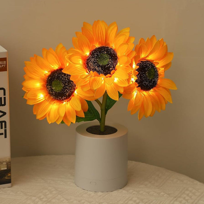 LED Sonnenblumen Tischlampe – Natur-inspirierte Dekoration mit warmem, stimmungsvollem Licht