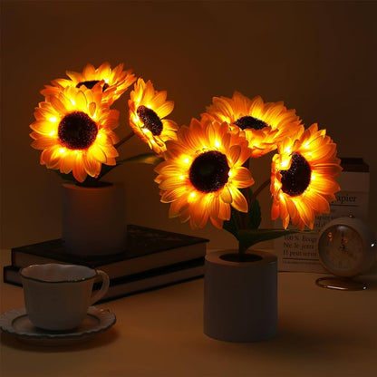 LED Sonnenblumen Tischlampe – Natur-inspirierte Dekoration mit warmem, stimmungsvollem Licht