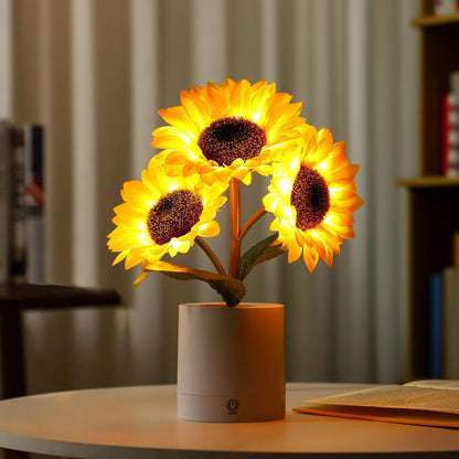 LED Sonnenblumen Tischlampe – Natur-inspirierte Dekoration mit warmem, stimmungsvollem Licht