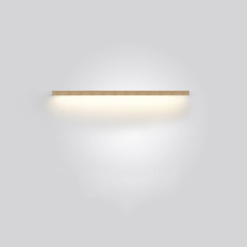 Japanese minimalist wooden strip LED wall lamp