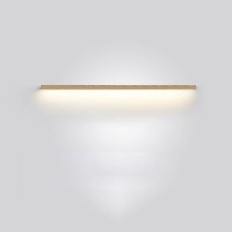 Japanese minimalist wooden strip LED wall lamp