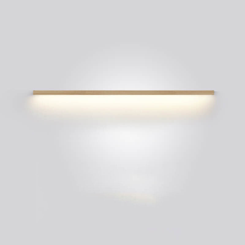 Japanese minimalist wooden strip LED wall lamp