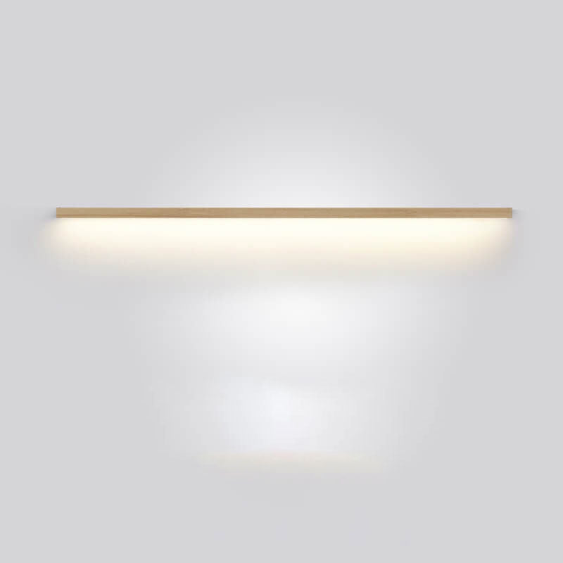 Japanese minimalist wooden strip LED wall lamp