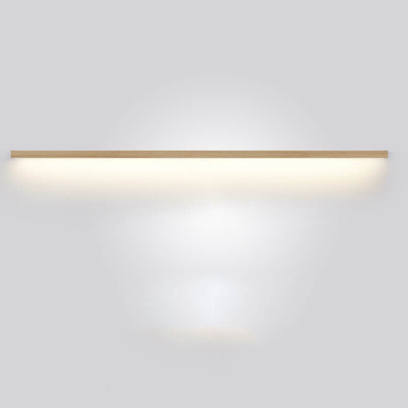 Japanese minimalist wooden strip LED wall lamp
