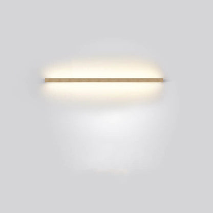 Japanese minimalist wooden strip LED wall lamp