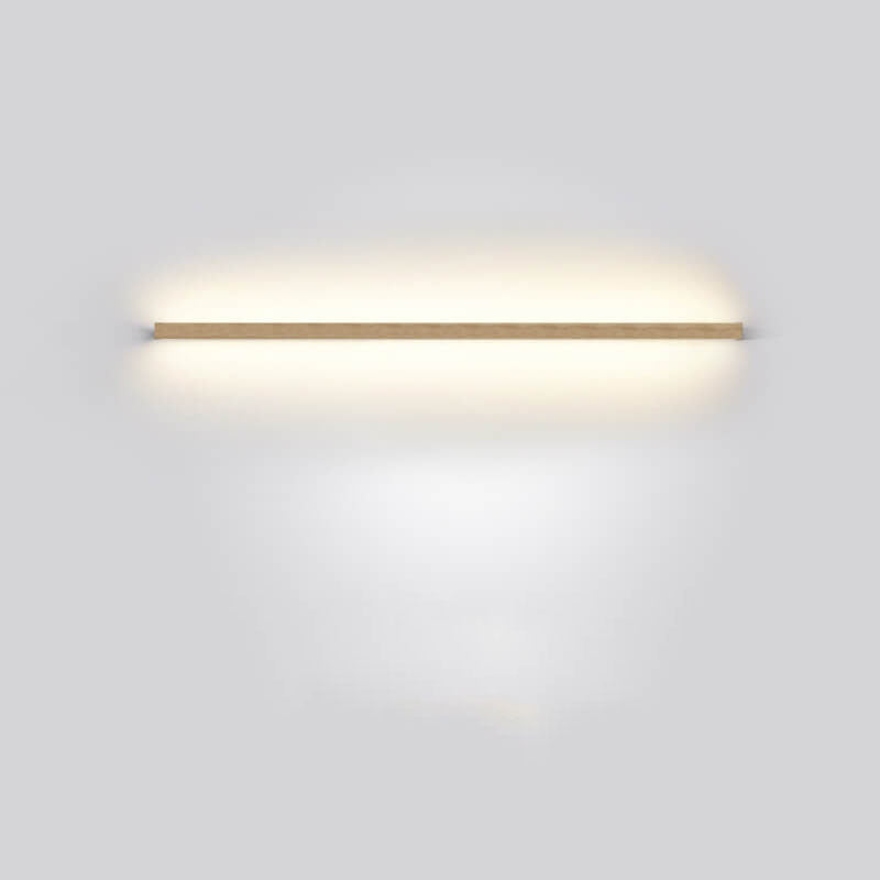 Japanese minimalist wooden strip LED wall lamp