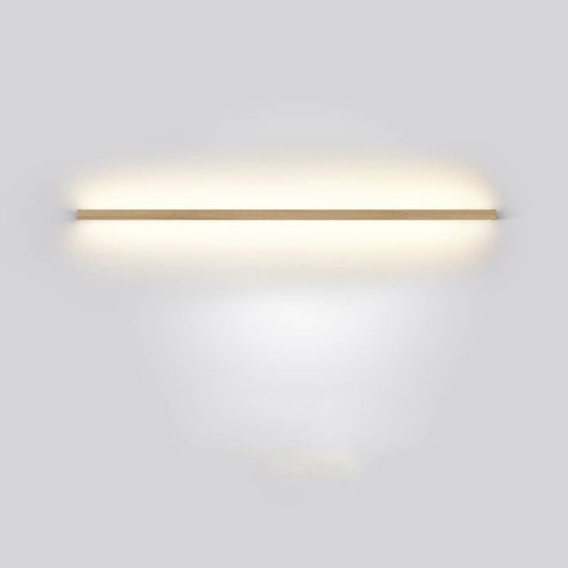 Japanese minimalist wooden strip LED wall lamp
