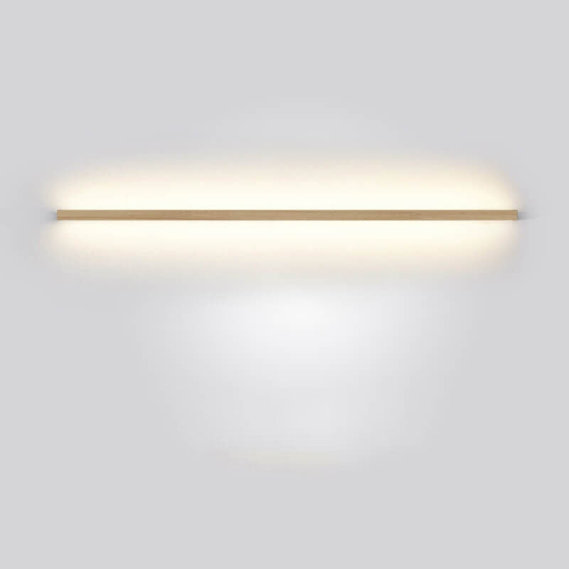 Japanese minimalist wooden strip LED wall lamp