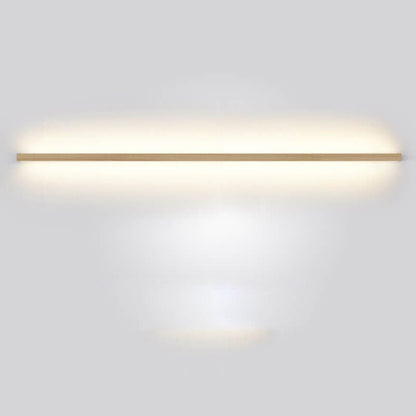 Japanese minimalist wooden strip LED wall lamp