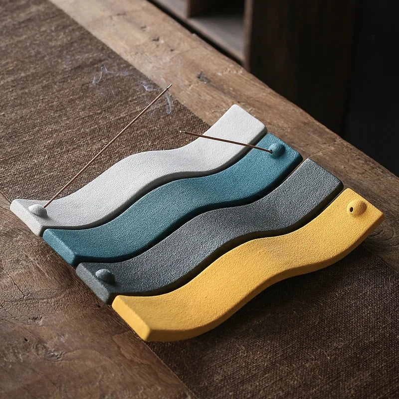 Räucherstäbchenhalter „Welle“ aus Keramik