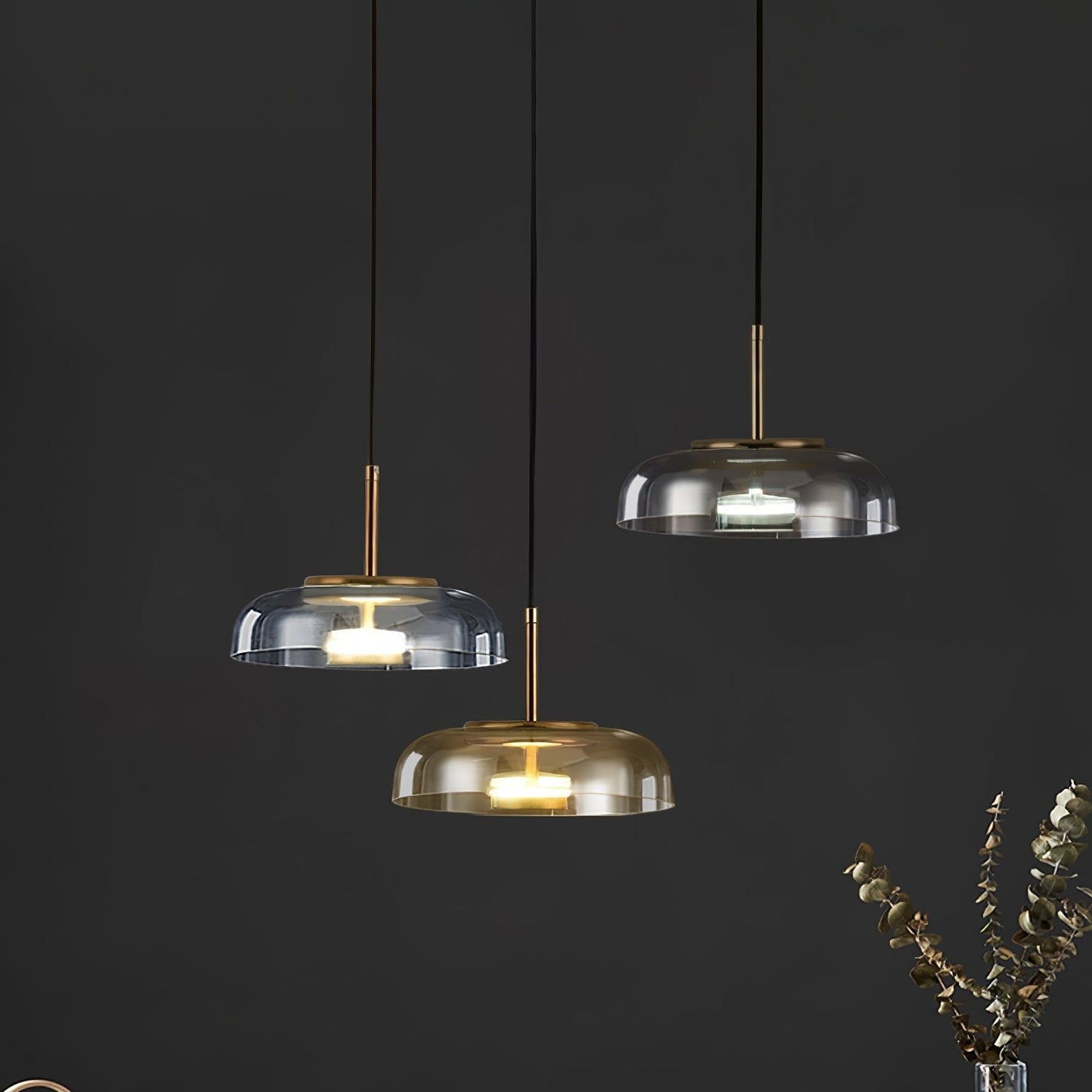 Moderne Pendelleuchten im Mix-Design – Hängelampen mit Klarglas, Rauchglas & Chrom für Esszimmer, Küche & Loft