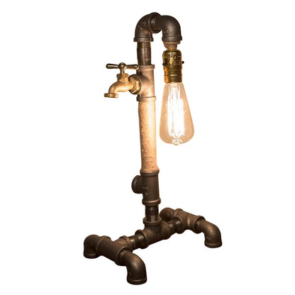 Steampunk Tischlampe mit Industriellem Vintage Design – Retro Deko Leuchte