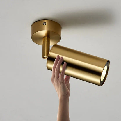 Moderne drehbare LED-Deckenleuchte aus Gold – Verstellbare Beleuchtung für Wohn- und Arbeitsbereiche