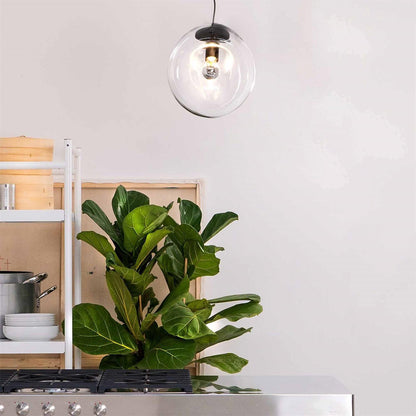 Designer Hängelampe aus Glas – Organische Pendelleuchte in Bernsteinoptik für Wohnzimmer & Esszimmer