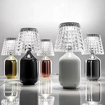 Dekorative LED Tischlampe – Elegante Beleuchtung für Wohnzimmer, Esszimmer & Schlafzimmer, Kristalloptik Design