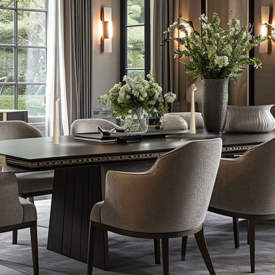 LED Tischlampe im minimalistischen Design – Wiederaufladbare Stimmungsleuchte für Wohnzimmer, Schlafzimmer & Gastronomie