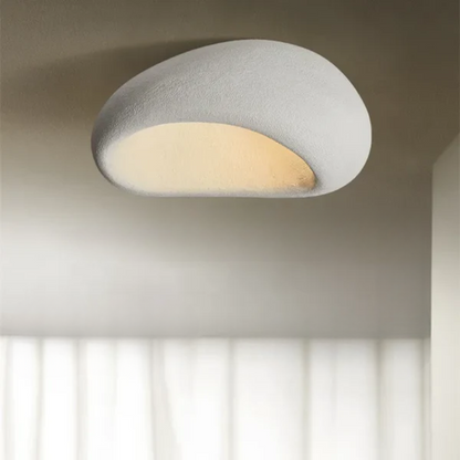 WabiSabiGlow - Designer Deckenbeleuchtung Steinoptik | Dimmbares Licht für Wohnzimmer