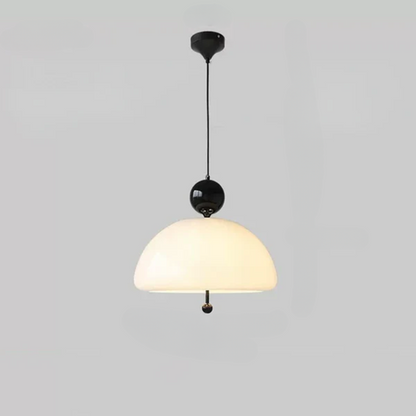 Französische Retro Hängeleuchte aus Glas, Vintage Design, Elegante Deckenleuchte für Esszimmer