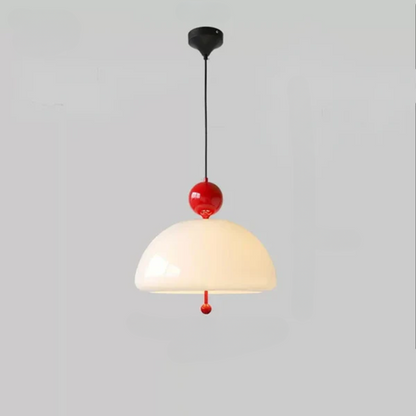 Französische Retro Hängeleuchte aus Glas, Vintage Design, Elegante Deckenleuchte für Esszimmer