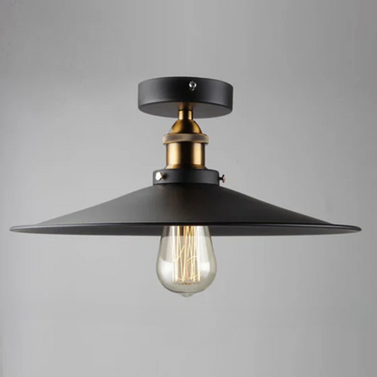 Vintage Deckenlampe im Industriestil, Retro Deckenleuchte mit Edison Glühbirne, LED-kompatibel