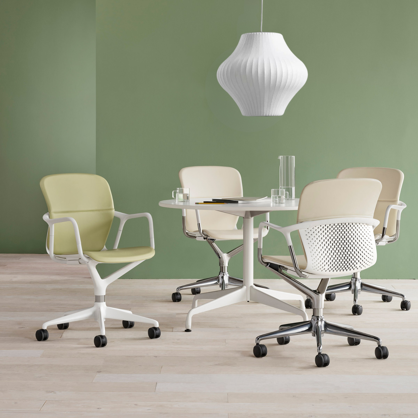 Design-Pendelleuchte im Mid-Century Look – Skulpturale Hängelampe mit Faltenstruktur für Wohnzimmer, Esszimmer & Schlafzimmer