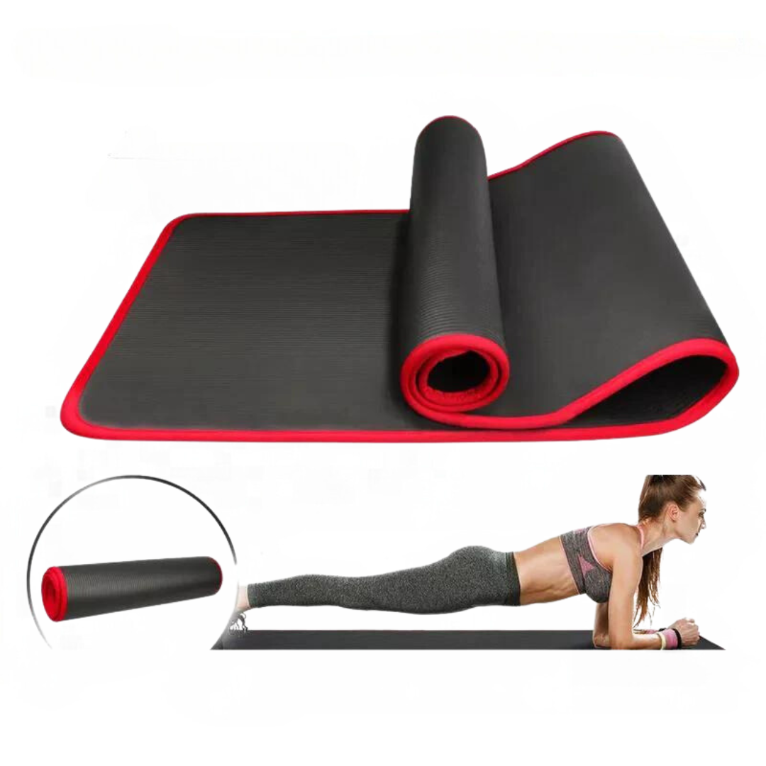 Extra dicke rutschfeste Yogamatte – 10 mm Gelenkschonende Fitnessmatte