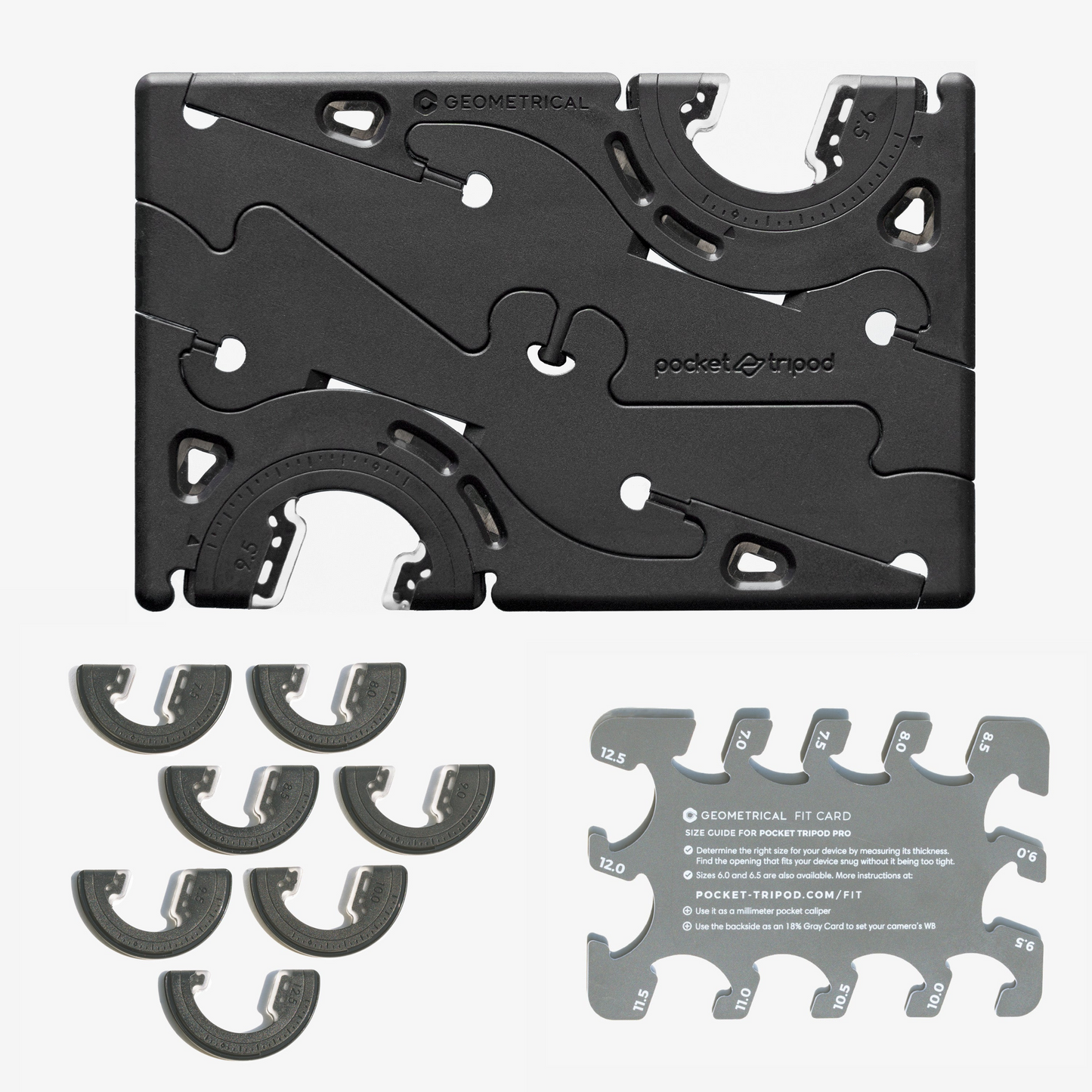 Pocket‑Stativ für Smartphone – ultrakompakt mit 7 Adapter‑Sets & verstellbarem Winkel