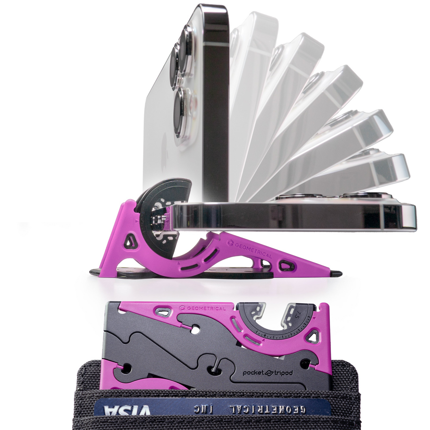 Pocket‑Stativ für Smartphone – ultrakompakt mit 7 Adapter‑Sets & verstellbarem Winkel