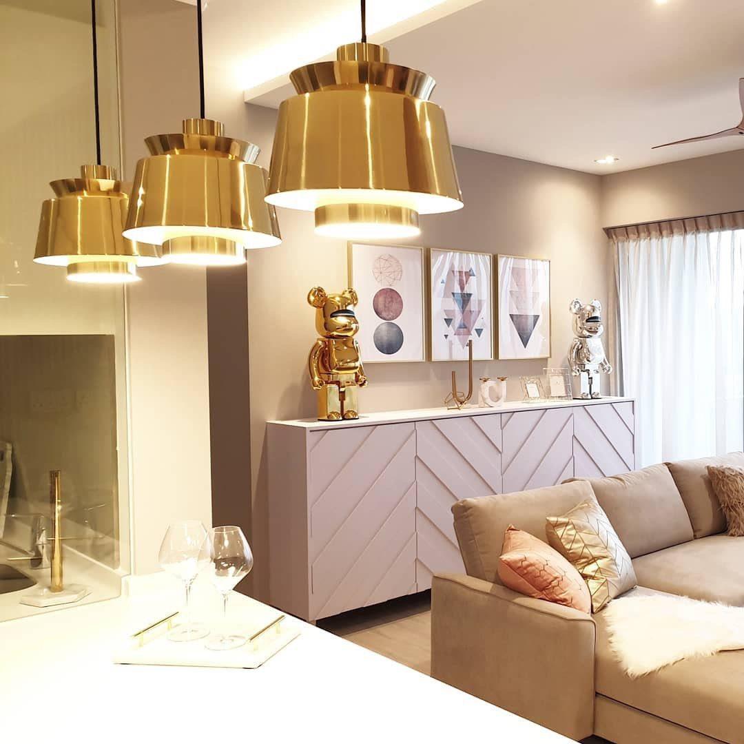 Moderne Pendelleuchte in Gold – Retro-Design Metalllampe, E27 Fassung, für Esszimmer & Wohnzimmer