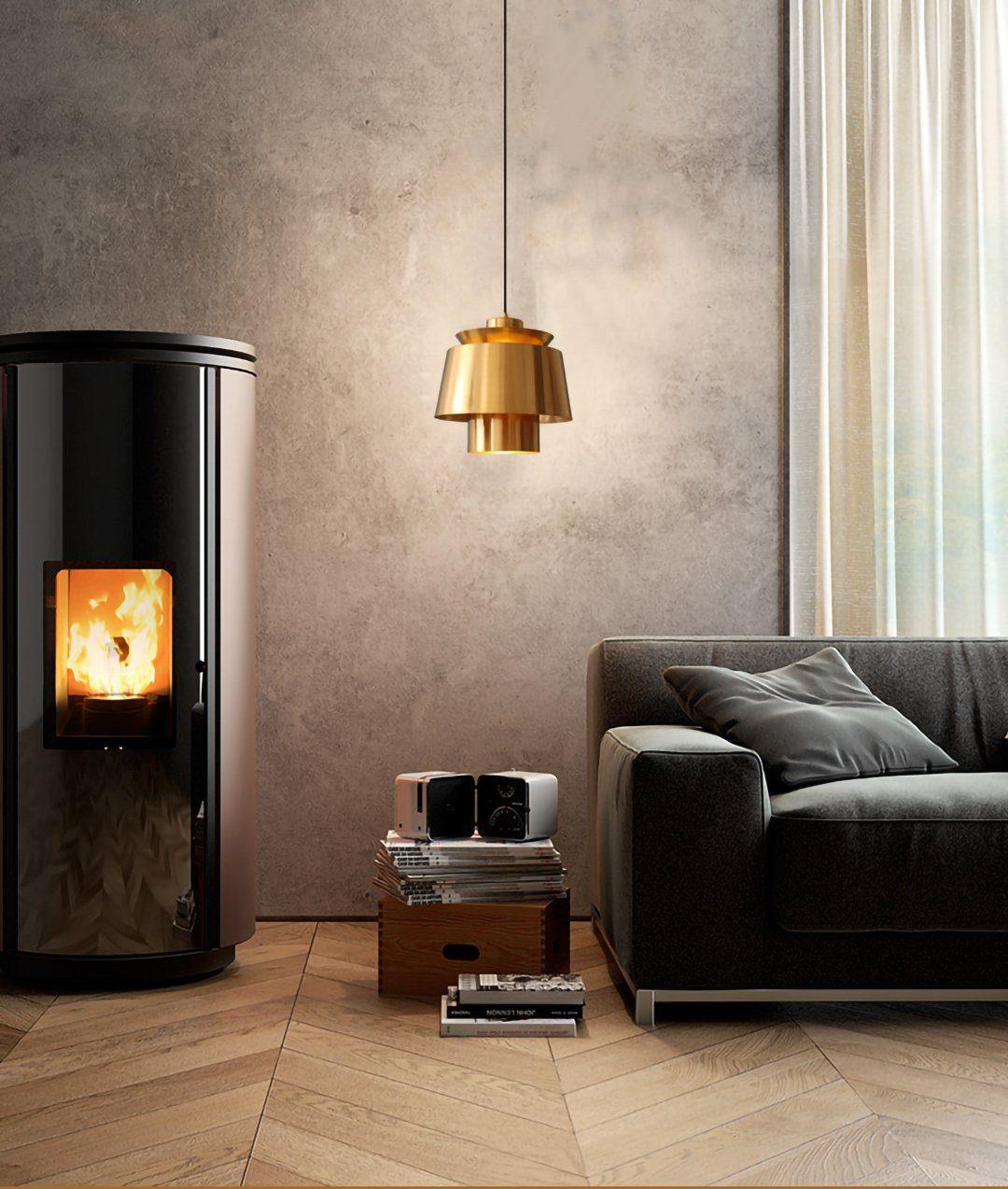 Moderne Pendelleuchte in Gold – Retro-Design Metalllampe, E27 Fassung, für Esszimmer & Wohnzimmer