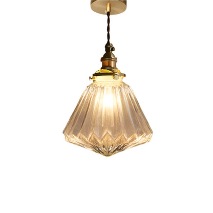 Vintage Hängelampen im Retro-Stil – Glas Pendelleuchten für Wohnzimmer, Essbereich & Küche – Mix aus klaren Glasformen