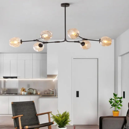 Moderne Molekül-Deckenleuchte mit 6 Armen – Designerlampe im Mid-Century Stil für Wohnzimmer, Essbereich & Loft