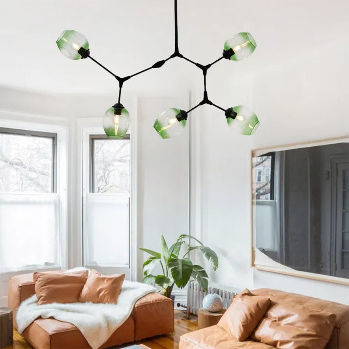 Moderne Molekül-Deckenleuchte mit 6 Armen – Designerlampe im Mid-Century Stil für Wohnzimmer, Essbereich & Loft