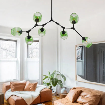 Moderne Molekül-Deckenleuchte mit 6 Armen – Designerlampe im Mid-Century Stil für Wohnzimmer, Essbereich & Loft