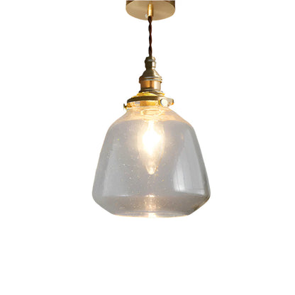 Vintage Hängelampen im Retro-Stil – Glas Pendelleuchten für Wohnzimmer, Essbereich & Küche – Mix aus klaren Glasformen