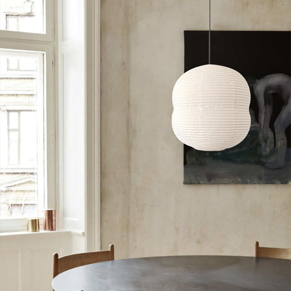 Minimalistische Pendelleuchte im japanischen Stil – Papier-Hängelampe für Esszimmer, Wohnzimmer & Schlafzimmer