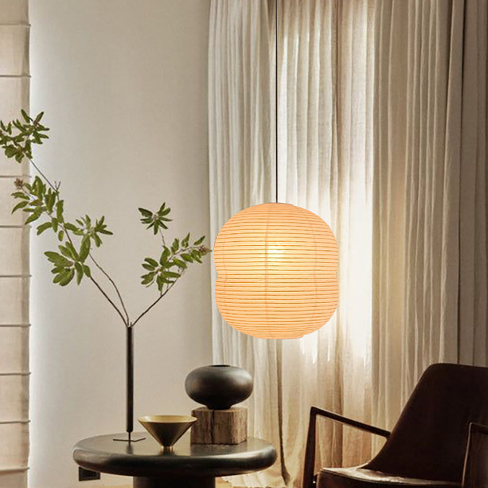 Minimalistische Pendelleuchte im japanischen Stil – Papier-Hängelampe für Esszimmer, Wohnzimmer & Schlafzimmer