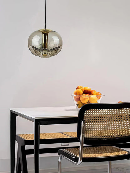 Moderne Pendelleuchte aus Glas – Rauchglas Designlampe mit Vintage-Look für Esszimmer & Wohnzimmer