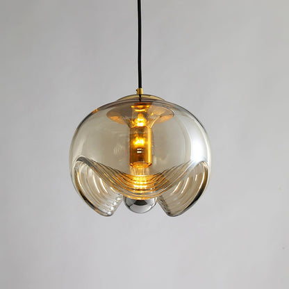Moderne Pendelleuchte aus Glas – Rauchglas Designlampe mit Vintage-Look für Esszimmer & Wohnzimmer