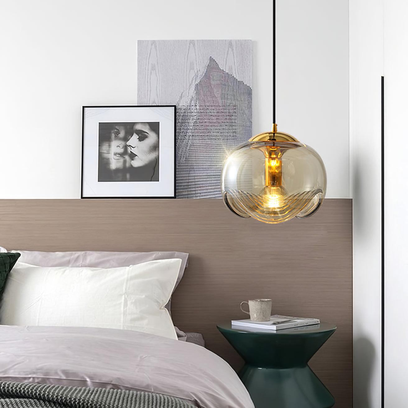 Moderne Pendelleuchte aus Glas – Rauchglas Designlampe mit Vintage-Look für Esszimmer & Wohnzimmer