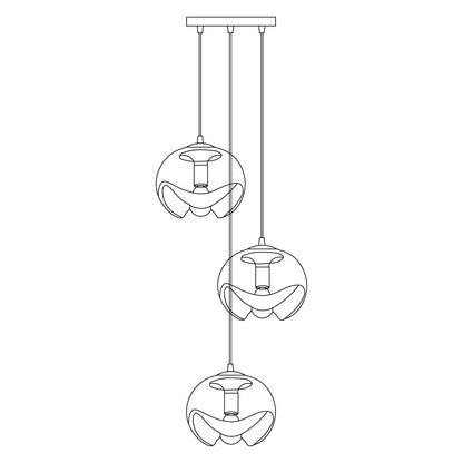 Moderne Pendelleuchte aus Glas – Rauchglas Designlampe mit Vintage-Look für Esszimmer & Wohnzimmer